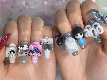 新宿3dネイル あのちゃんネイル