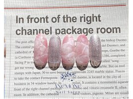ピンク大理石ネイル☆
