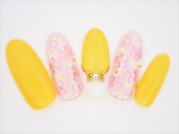 ワンネイル(ONE NAIL)/＃花＃クリア＃ガーリー＃ホロ