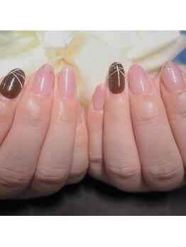 さりげないバレンタインネイル