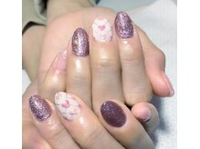 キャディーネイルズ(Caddy' Nails)/ハートのアーガイル柄　¥6050