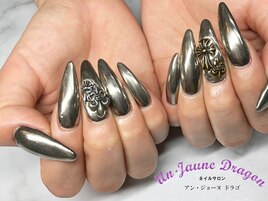 【ロングネイル】ミラーネイル