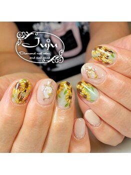 ジュジュ(Juju)/オーナーズデザイン向日葵ネイル