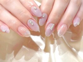 上品ラメグラ/オフィスネイル