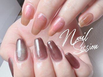 ネイルセッション(nail session)/マグネットアシメネイル