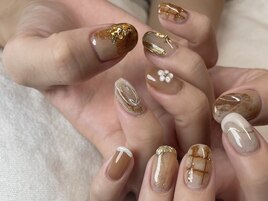 秋ニュアンスネイル