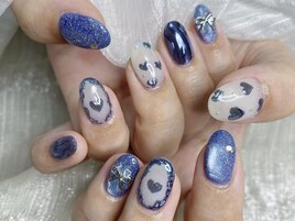 ブルー/ハート/ネイル【錦糸町】