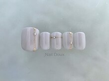 ネイル ドゥ 岡山駅前店(Nail Doux)/グレージュフットネイル