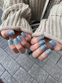 細フレンチネイル