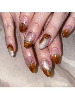 ヴィーナネイル 呉店(VinaNail)/ブラウン ニュアンス ネイル