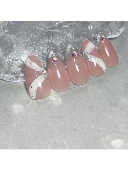 リュクネイル 拝島店(RyukuNail)/大人上品リボンネイル