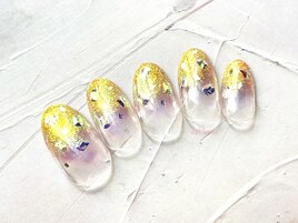 宝石ドットネイル