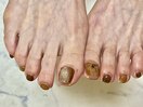 秋色 大人フットネイル