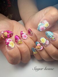 Kitty×プルメリアネイル