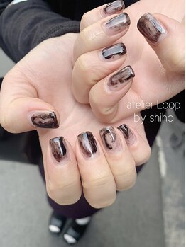 アトリエループ(atelier Loop by shiho)/もやもやタイダイネイル