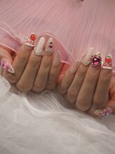 リボン/誕生日ネイル