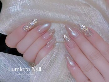 ルミエール ネイル モンナカ(Lumiere Nail Monnaka)/ボルドー/ツイード/ブラウン