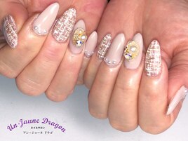 【自爪ネイル】ツイードネイル