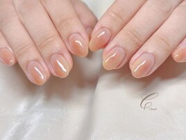 桃ネイル/ニュアンスネイル