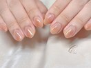 桃ネイル/ニュアンスネイル
