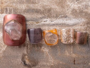 アイネイルズ 吉祥寺店(I nails)/偏光ミラーぷっくりネイル