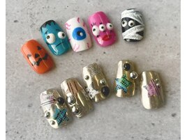 ハロウィンネイル/ミラーネイル