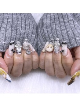 ルメッド(Remede)/リボンツイードネイル