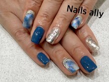 ネイルズアリー 立川店(Nails ally)/もやもや×ニュアンス×ホイル