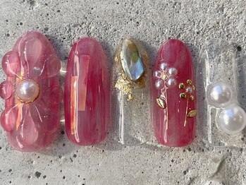 フリークネイル(FREAK Nail)/ぷっくりワイヤーフラワ ¥14000