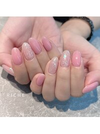 うるちゅるピンク×ピンクラメ