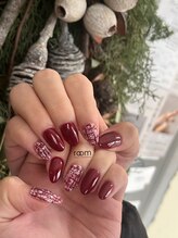 ルーム ビューティーラボラトリーズ(room beauty laboratories)/ツイードネイル×ボルドー