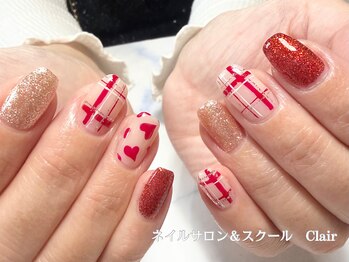 バレンタインマグネットネイル