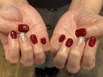 マハロネイル(Mahalo Nail)/ワンカラー+２本アート