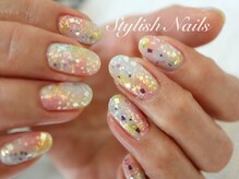 スタイリッシュネイルズ(Stylish Nails)/パステル＆キラキラホログラム