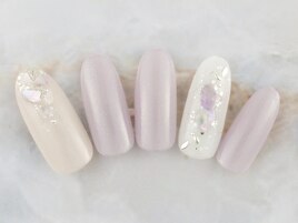 爽やかシェルネイル