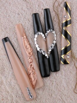 リボンキラキラネイル☆