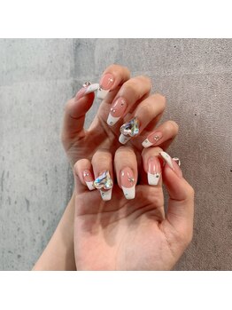 アンダーバーホワイトプラス 南海難波店(_WHITE+)/キラキラフレンチ