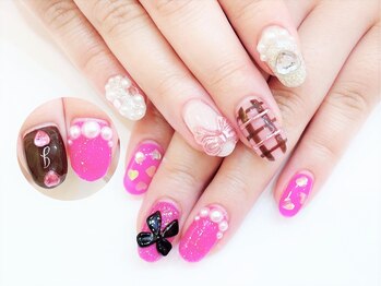 ネイルコレクション ピンク(Nail Collection Pink)/ジェル放題★ミラー・アシメ