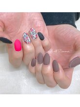 ネイルアート ジマー/ちぐはぐ60minart¥7980