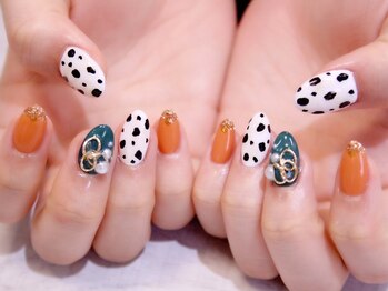 ラルネイル 大宮(Lull. nail)/*ダルメシアン*ワンカラー*