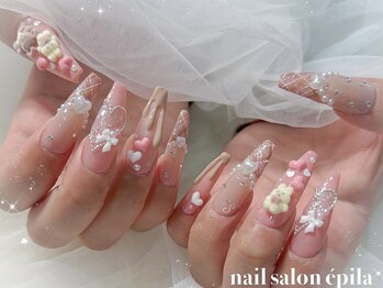 キラキラ×冬ネイル