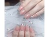 ★光り輝く★チップ長さだしガラスフレンチ/ミラーフレンチ￥11980→10980