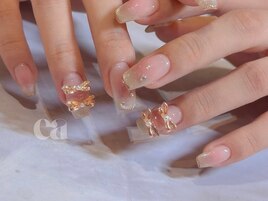 リボンマググラチークネイル