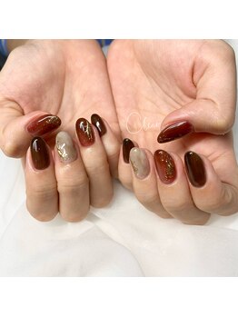 クリア(Clear)/秋ニュアンスネイル