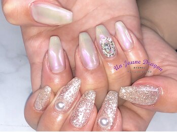 アン ジョーヌドラゴ/【自爪ネイル】アシメキラキラ