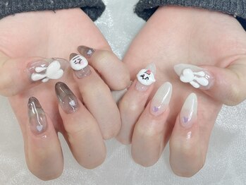 キャンディーネイル(candy nail)の写真/【持ち込みデザイン】人気のワンホン・韓国ネイルも対応OK★自分だけのオリジナルネイルでモテ度UP♪