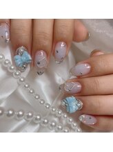 リンドネイル バイ モカ アンド ララ(Lind nail by moca and LaLa)/ガラスフレンチ