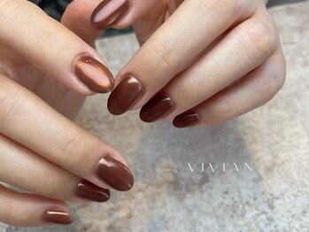 ヴィヴィアン ネイル(Vivian nail)/ボルドー 上品 ちゅるん