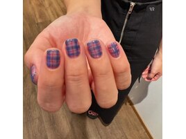 チェックネイル　新規¥8900