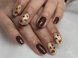 定額デザイン　ハートネイル